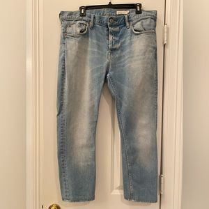 ALL SAINTS Cigarette Leg Jeans Slim  Stretch Mens Size 36 x 26 Distressed